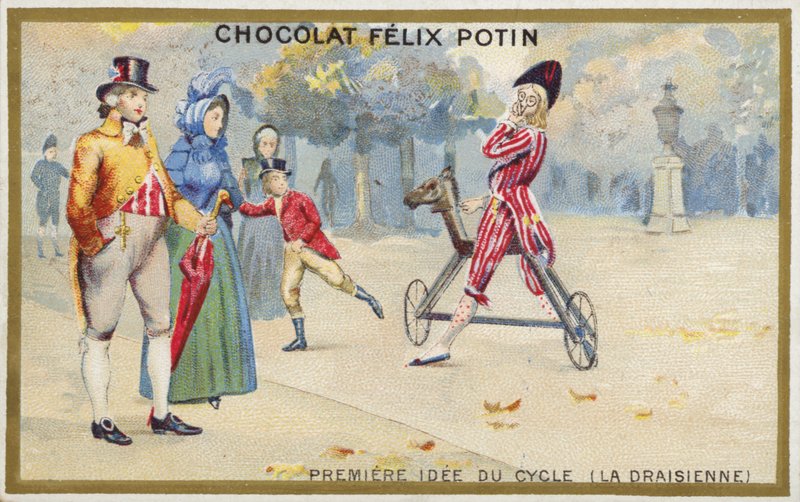 The First Idea of the Bicycle, La Draisienne by French School