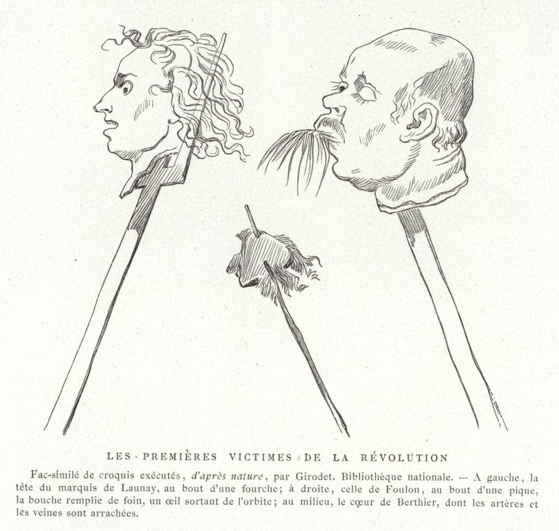 The First Victims of the French Revolution, July 1789 by French School