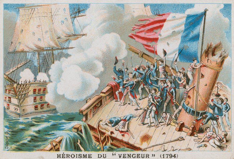 The Heroism of the French Warship Vengeur du Peuple, 1794 by French School