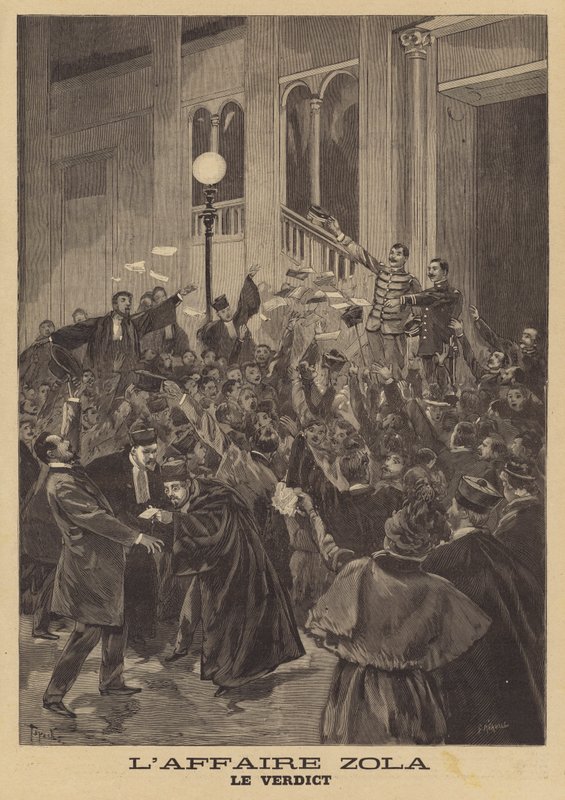 The libel trial of Emile Zola by French School
