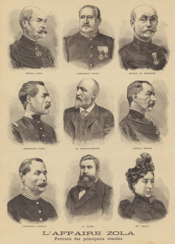 The libel trial of Emile Zola by French School
