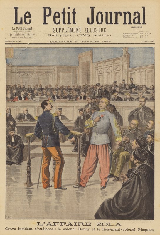 The libel trial of Emile Zola by French School