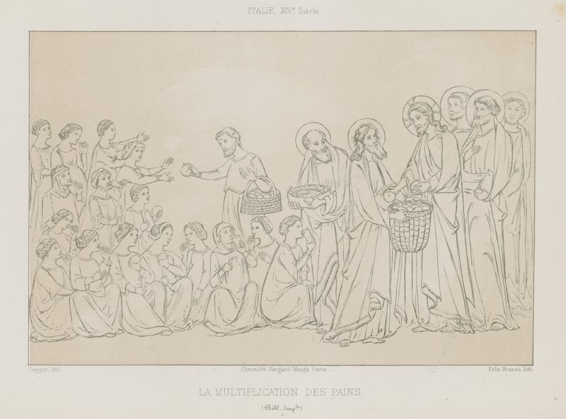 The multiplication of the loaves by French School