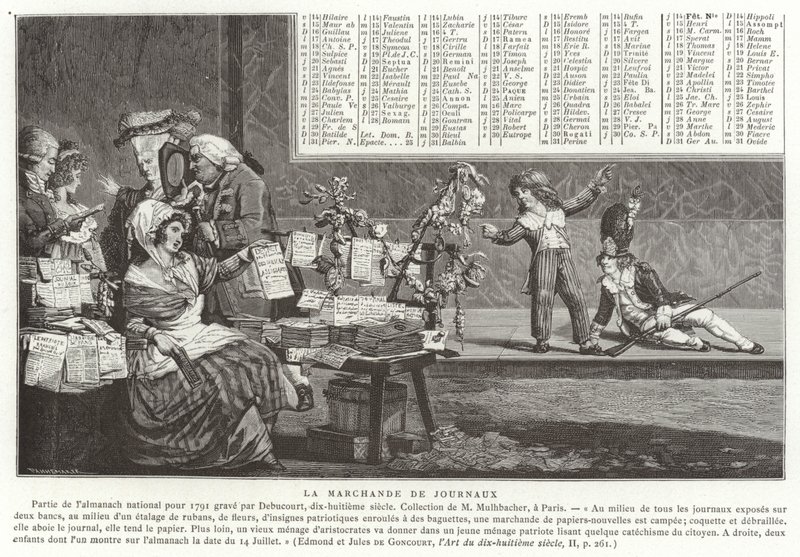 The Newspaper Seller by French School