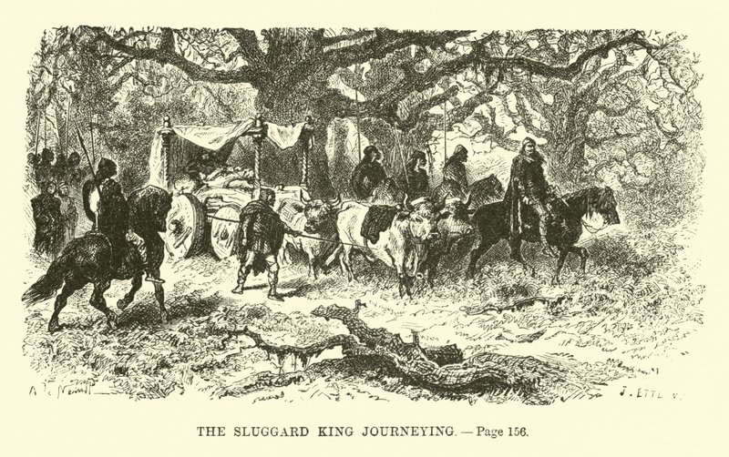 The Sluggard King Journeying by French School