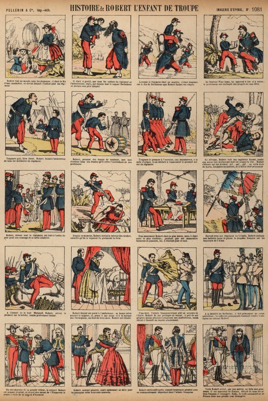 The story of Robert, the child of the troop by French School