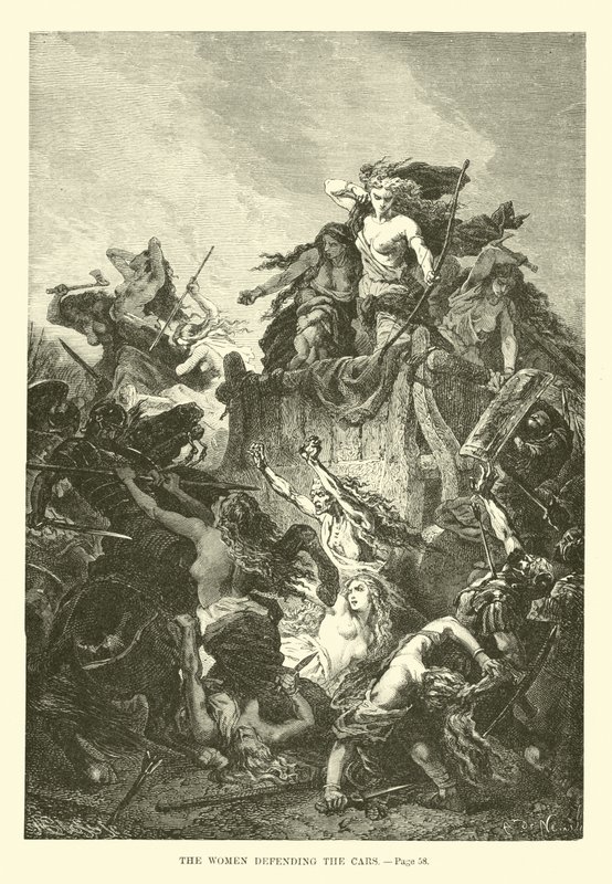 The Women Defending the Cars by French School
