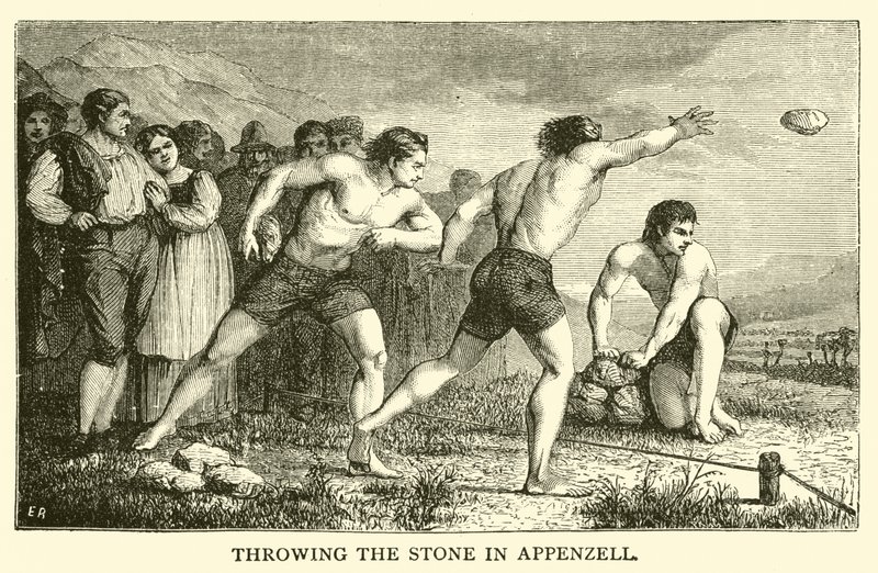 Throwing the Stone in Appenzell by French School
