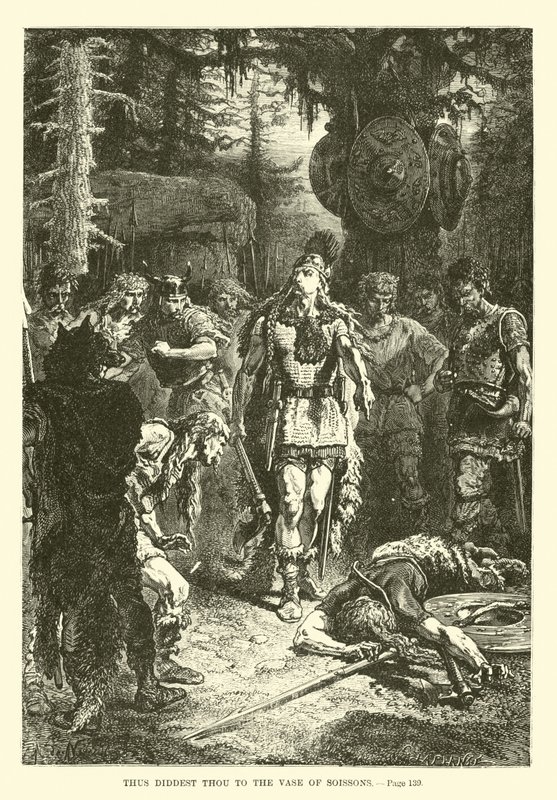Thus diddest thou to the Vase of Soissons (engraving) by French School
