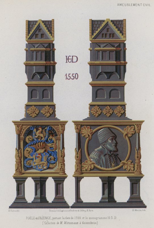 Tiled Stove Dating 1550 by French School
