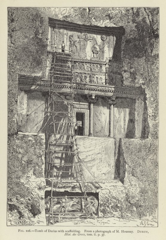 Tomb of Darius with Scaffolding by French School