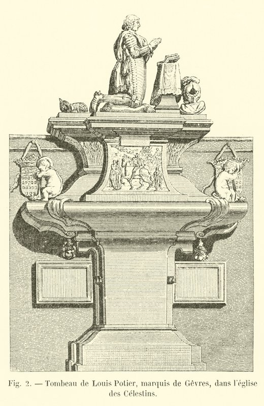 Tomb of Louis Potier, Marquis of Gevres, in the church of the Celestins by French School