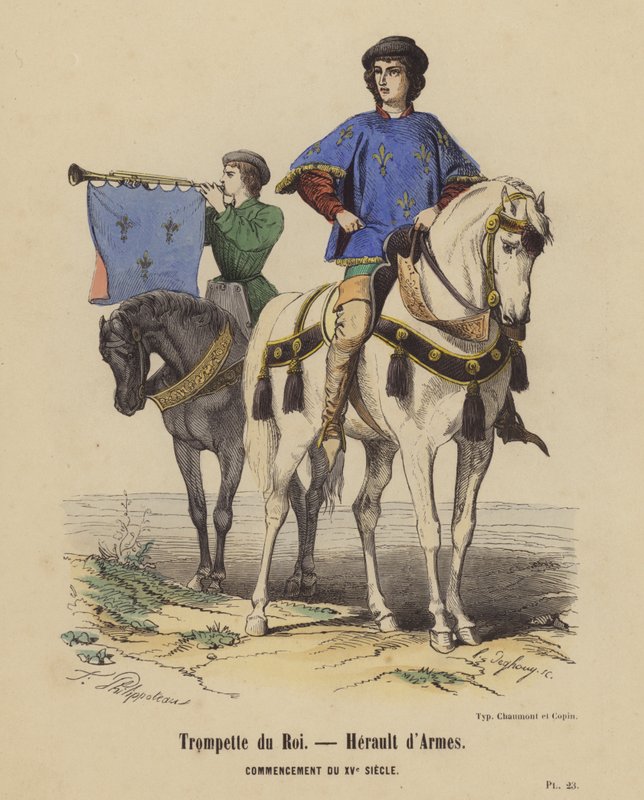Trumpeter of the King, Herald of Arms, Early 15th Century by French School