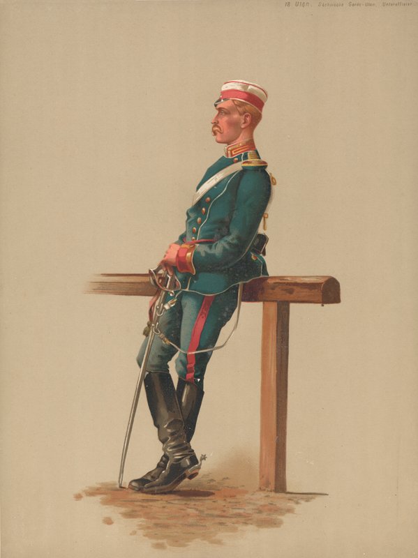 Uhlan, Saxon Guard-Uhlan, Non-Commissioned Officer by French School