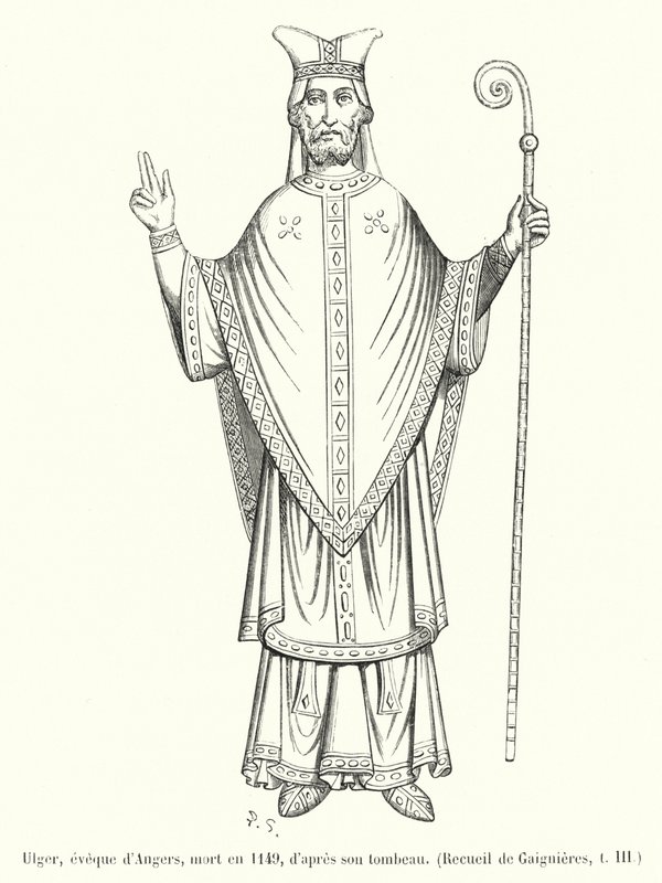 Ulger, Bishop of Angers, Died in 1149, After His Tomb by French School