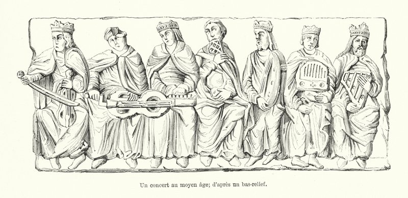 A Concert in the Middle Ages; after a Bas-Relief by French School