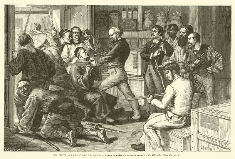 A Visit to the Prisons of Shanghai (engraving) by French School