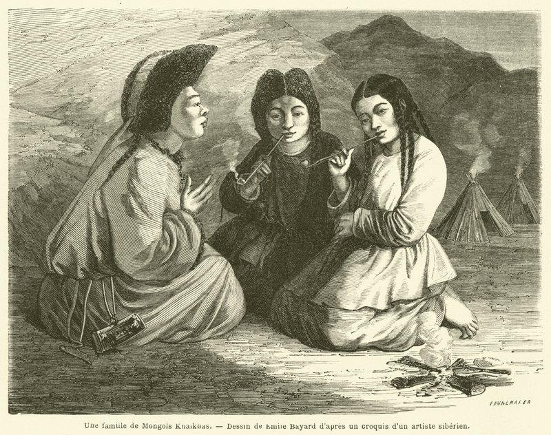 A family of Khalkha Mongols by French School