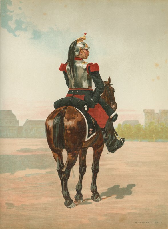 Unidentified French Soldier on Horseback by French School