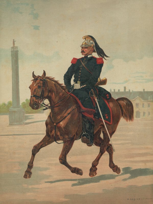 Unidentified French Soldier on Horseback by French School