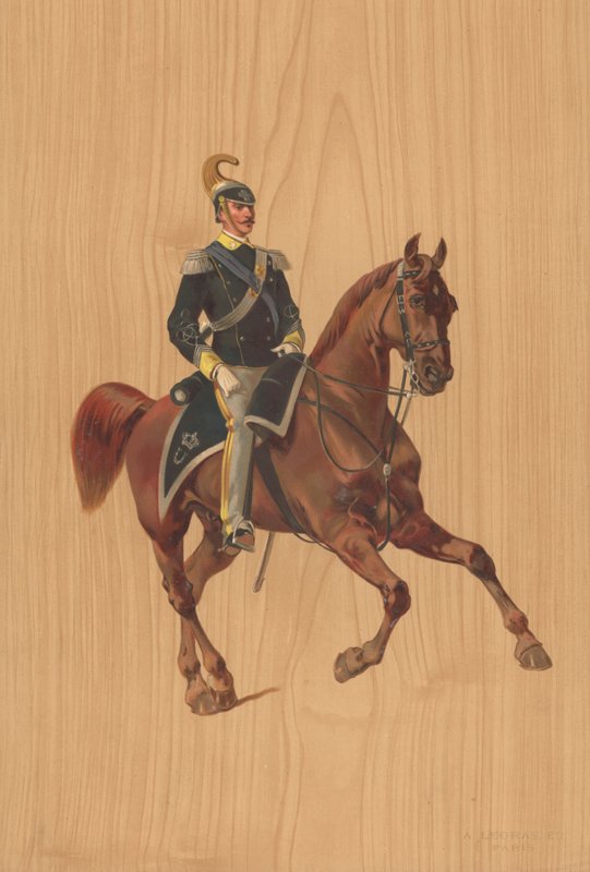 Unidentified Soldier on Horseback by French School