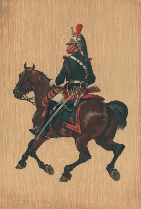 Unidentified Soldier on Horseback by French School