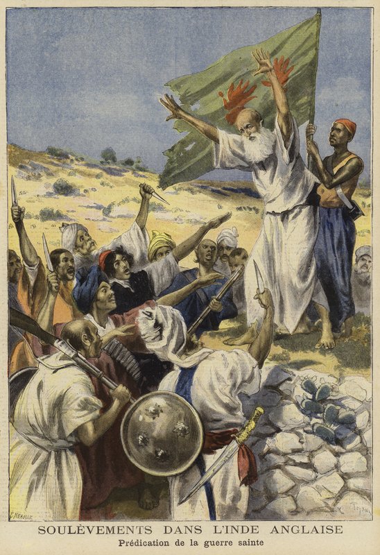 Uprisings in India, 1897 by French School