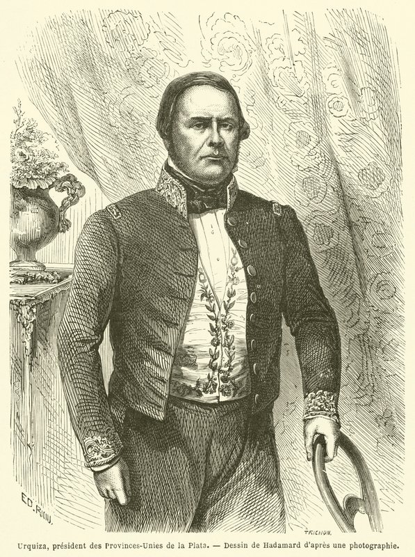 Urquiza, President of the United Provinces of the Rio de la Plata by French School