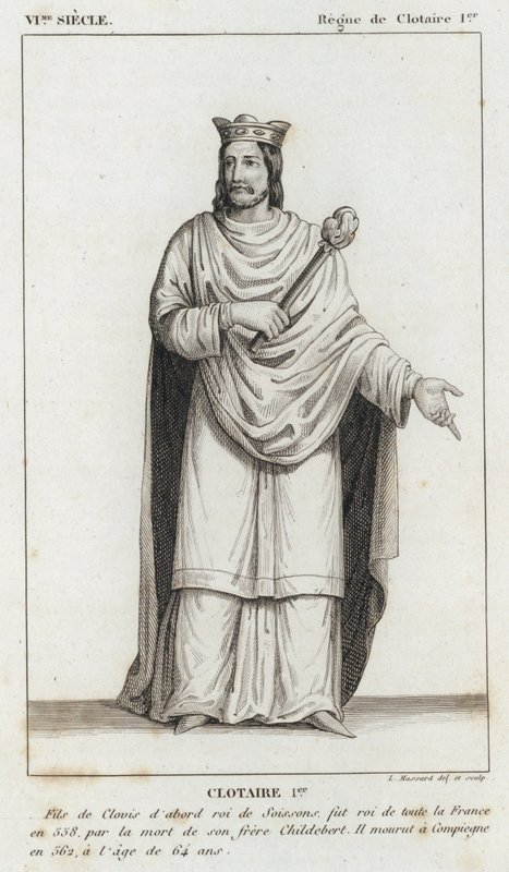 6th Century, Reign of Clotaire I, Clotaire I (engraving) by French School