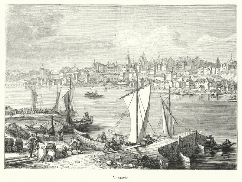 Warsaw (engraving) by French School