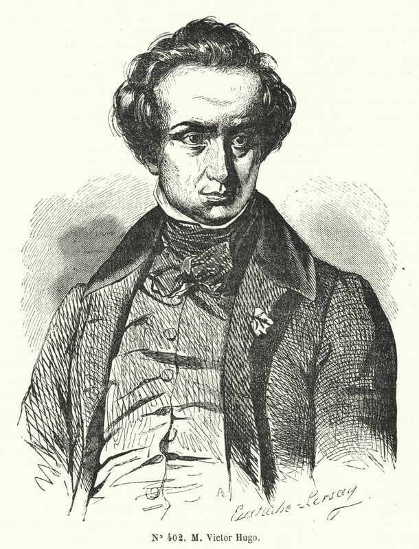 Victor Hugo, French Novelist and Dramatist (engraving) by French School