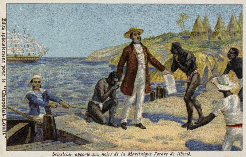 Victor Schoelcher Bringing News of Their Freedom to the Slaves of Martinique, c.1848 by French School