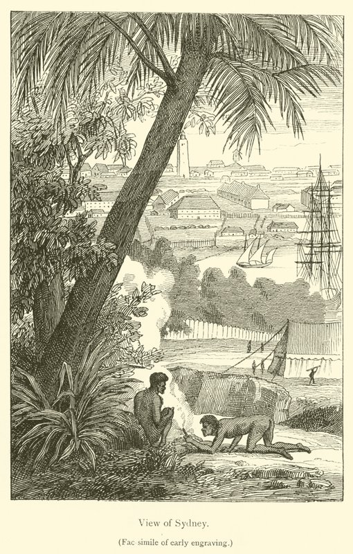 View of Sydney (engraving) by French School