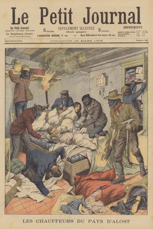 Violent robbery of a farm near Aalst, Belgium by French School
