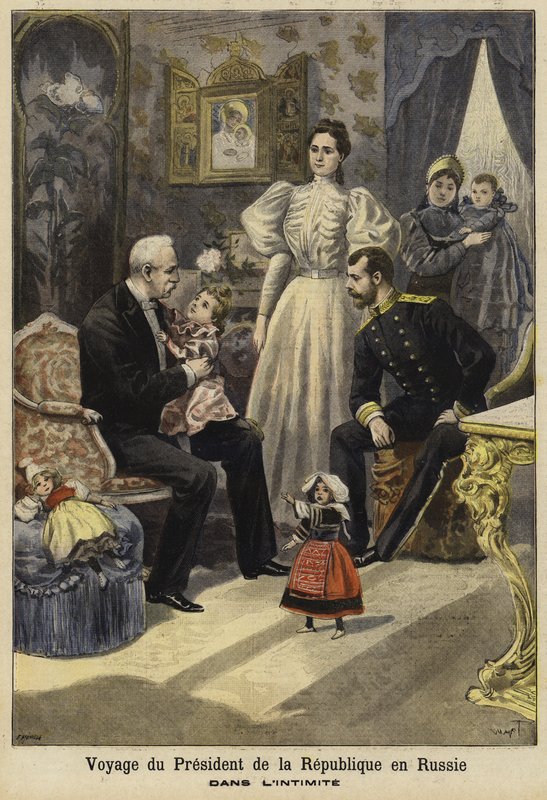 Visit of French President Felix Faure to Russia, 1897 by French School
