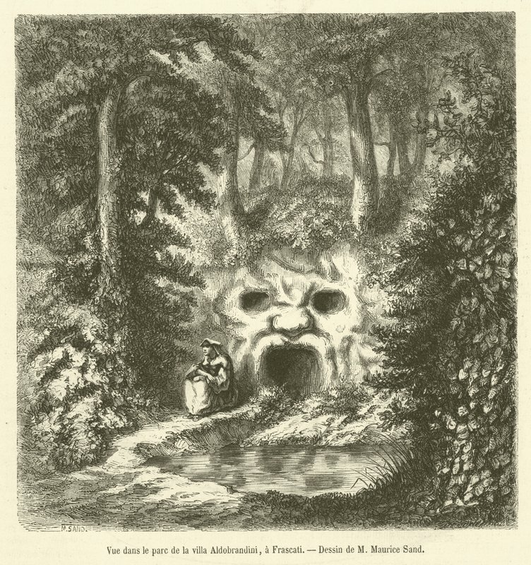 View in the Park of the Villa Aldobrandini, Frascati by French School