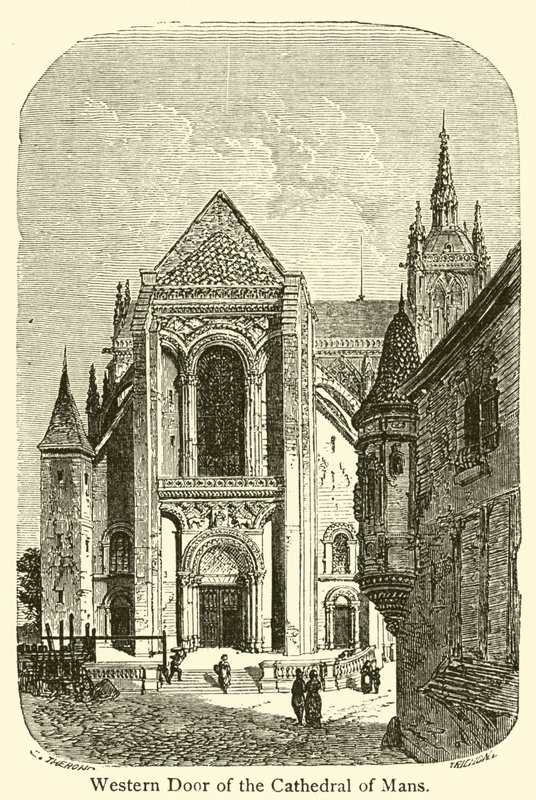 Western Door of the Cathedral of Mans by French School