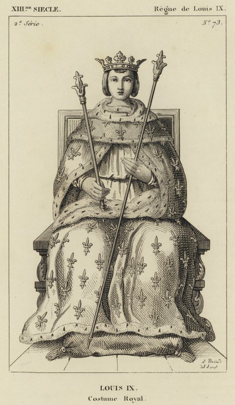 13th Century, Reign of Louis IX, Louis IX, Royal Costume by French School