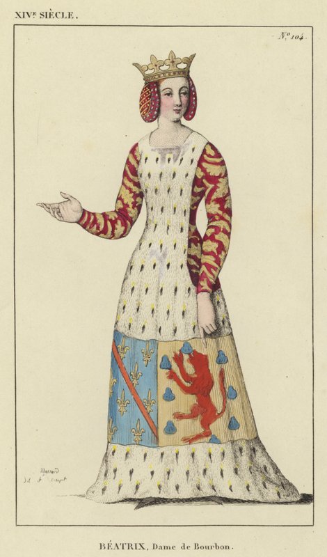 14th Century, Beatrix, Lady of Bourbon by French School