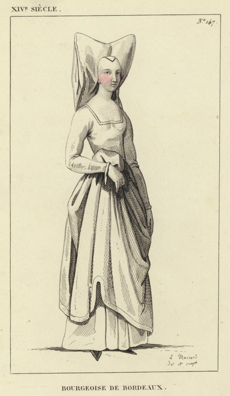 14th Century, Bourgeoise of Bordeaux by French School