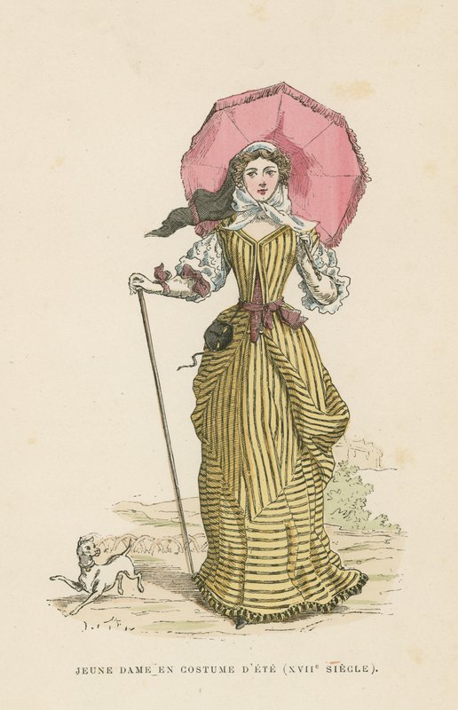 Young woman in summer dress, 17th Century by French School