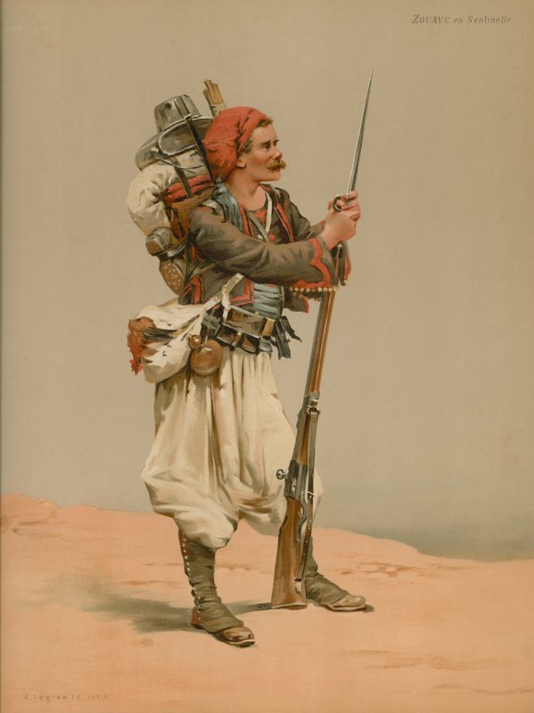 Zouave on Sentry Duty by French School