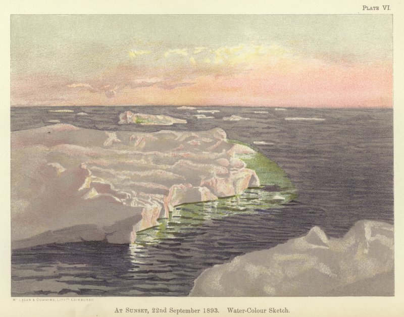 At sunset, 22 September 1893 by Fridtjof Nansen
