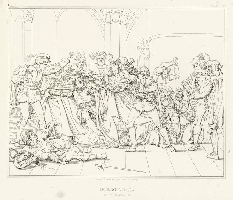 Hamlet, Act V, Scene 2 by Friedrich August Moritz Retzsch