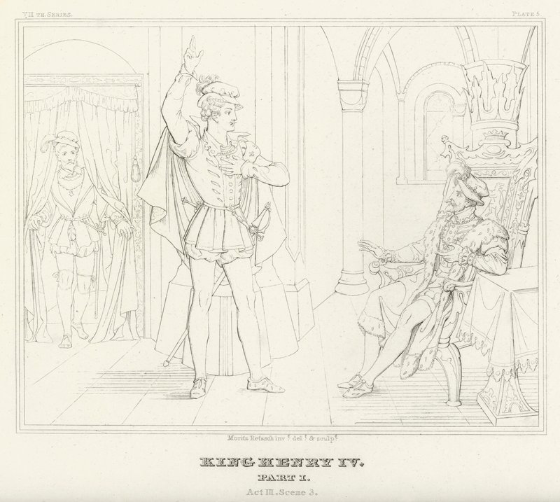King Henry IV, Part I, Act III, Scene 3 by Friedrich August Moritz Retzsch
