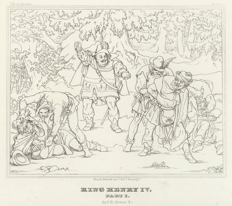 King Henry IV, Part I, Act II, Scene 2 by Friedrich August Moritz Retzsch