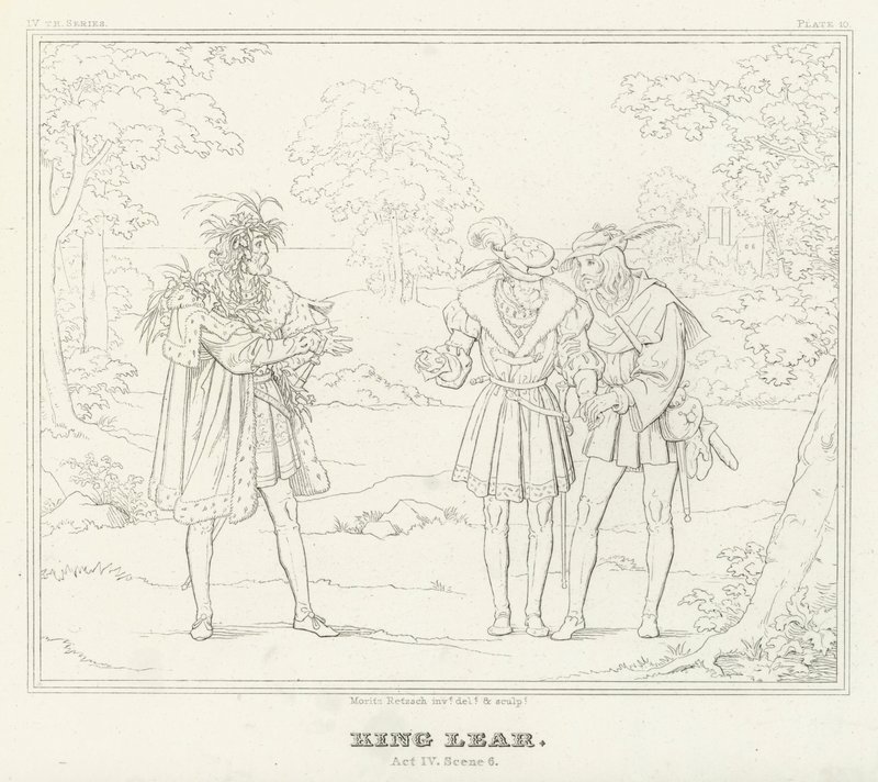 King Lear, Act IV, Scene 6 by Friedrich August Moritz Retzsch