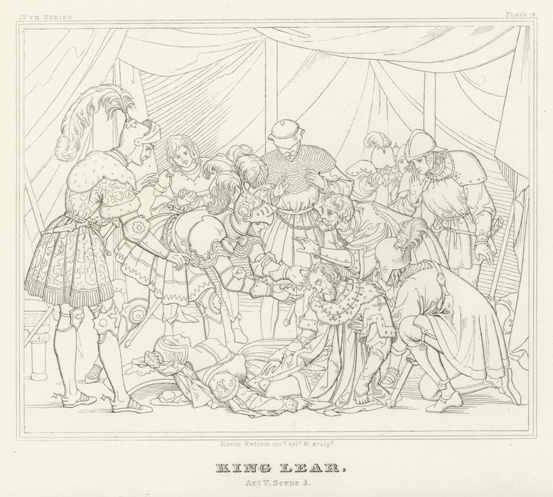 King Lear, Act V, Scene 3 by Friedrich August Moritz Retzsch