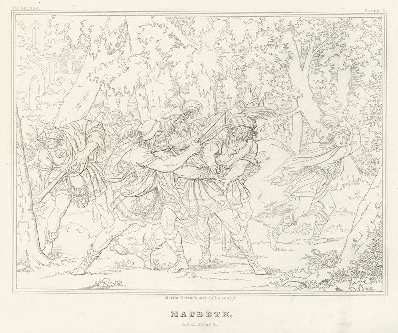 Macbeth, Act III, Scene 3 by Friedrich August Moritz Retzsch
