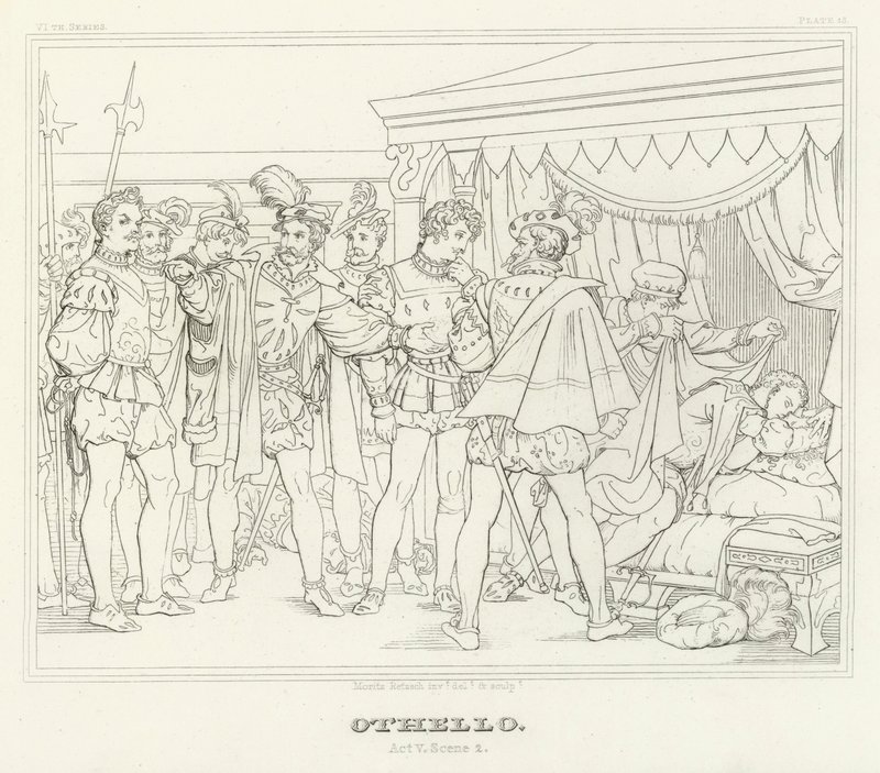 Othello, Act V, Scene 2 by Friedrich August Moritz Retzsch